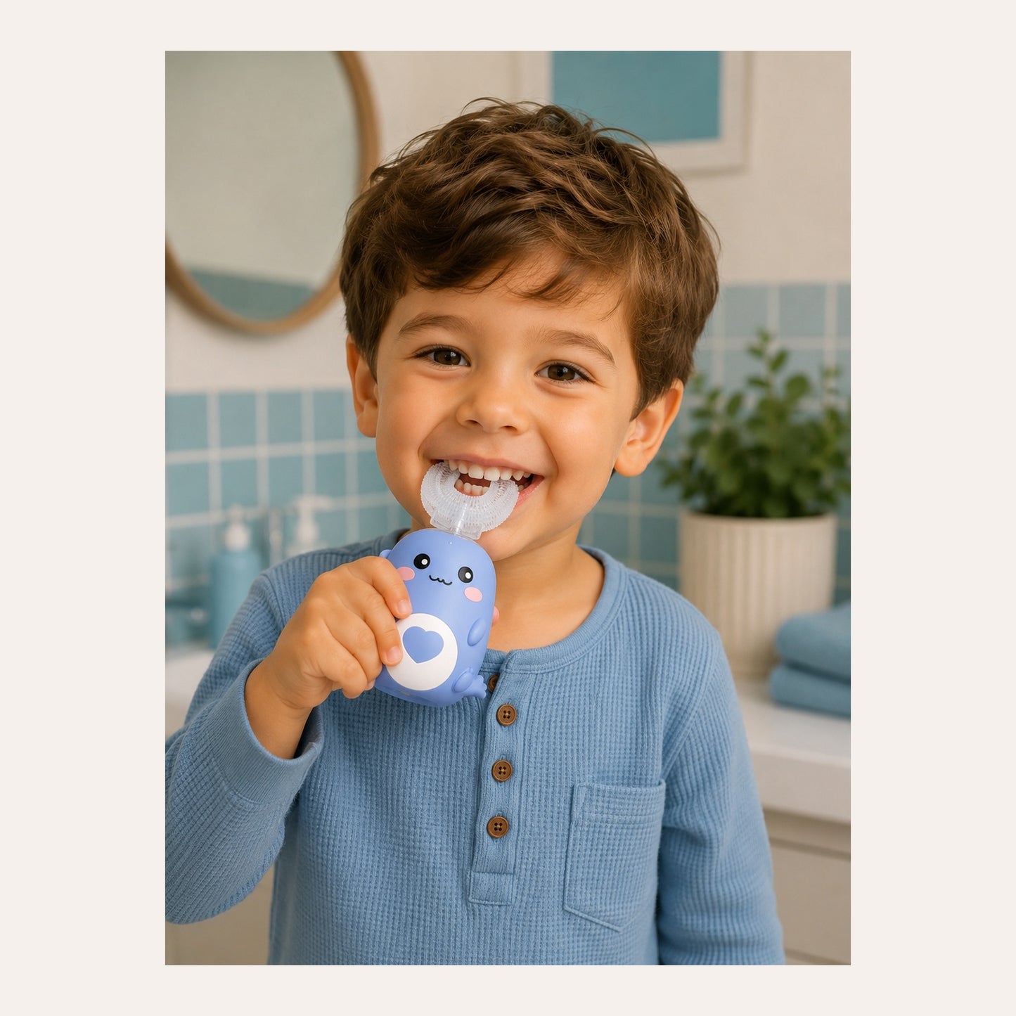 Brosse à dents électrique 360 enfant Blue foncé - Sourire propre en 60 secondes -Lovinest