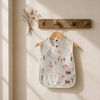 Bavoir tablier imperméable animaux pastel