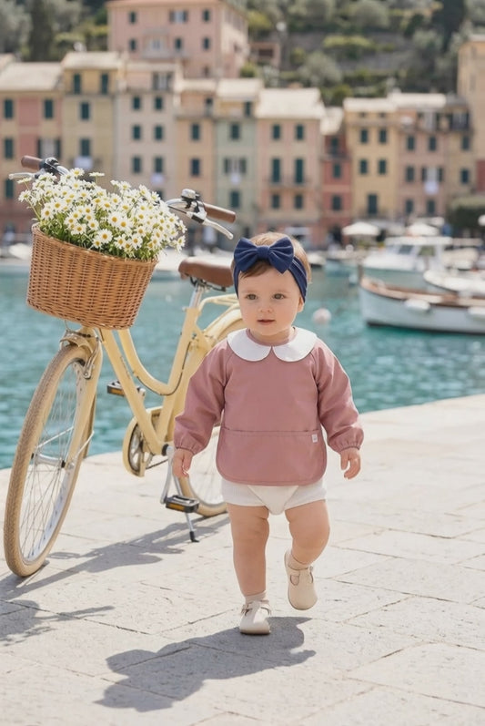 Bavoir manches longues Lovinest – Rose